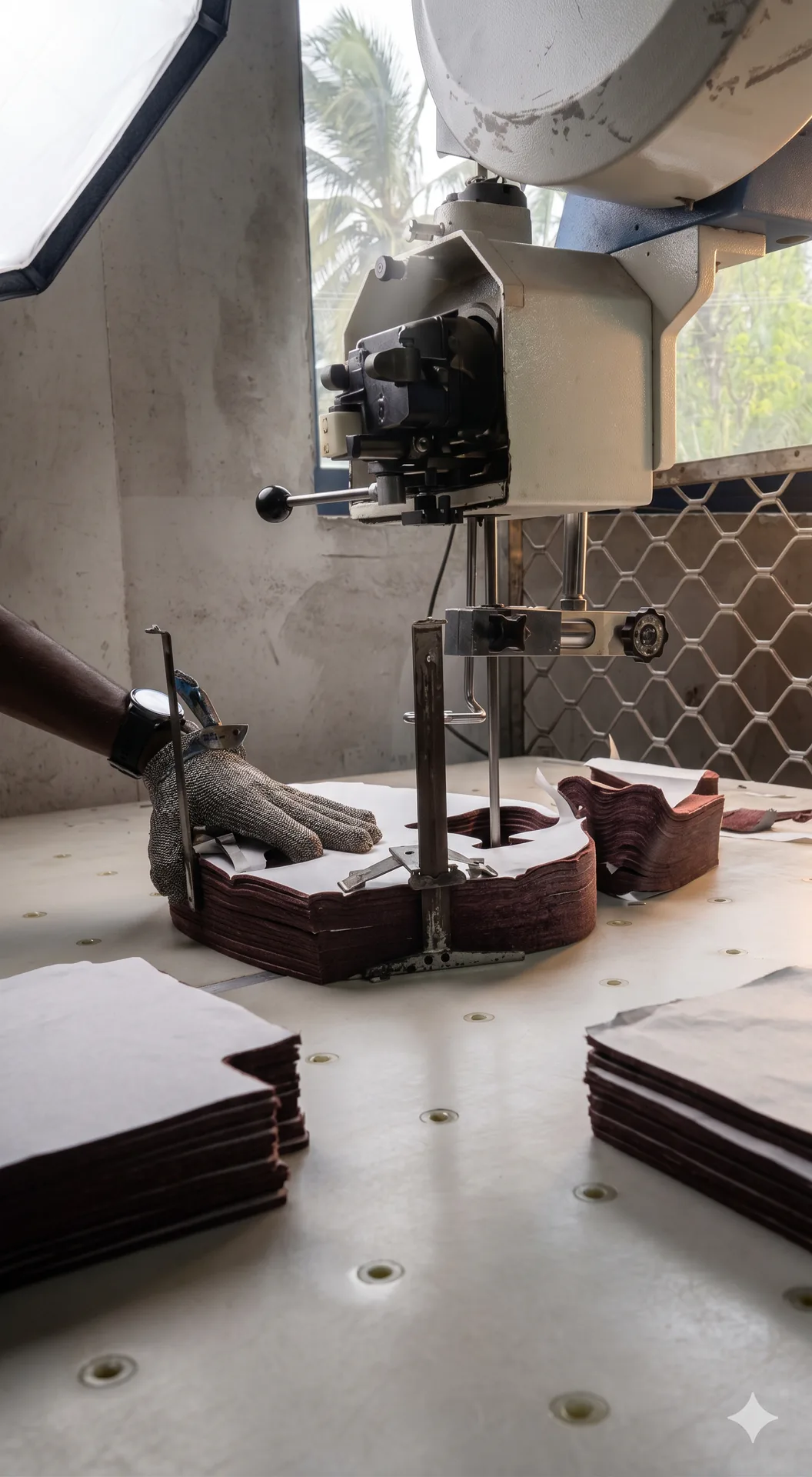 Cutting equipment and stacked pattern pieces