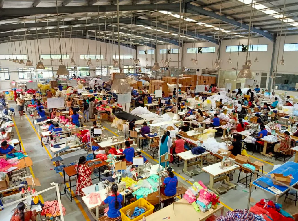 Wide view of the sewing floor